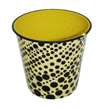 Plastic Black DOT Printed Open Top Müllcontainer (B06-2014-2)